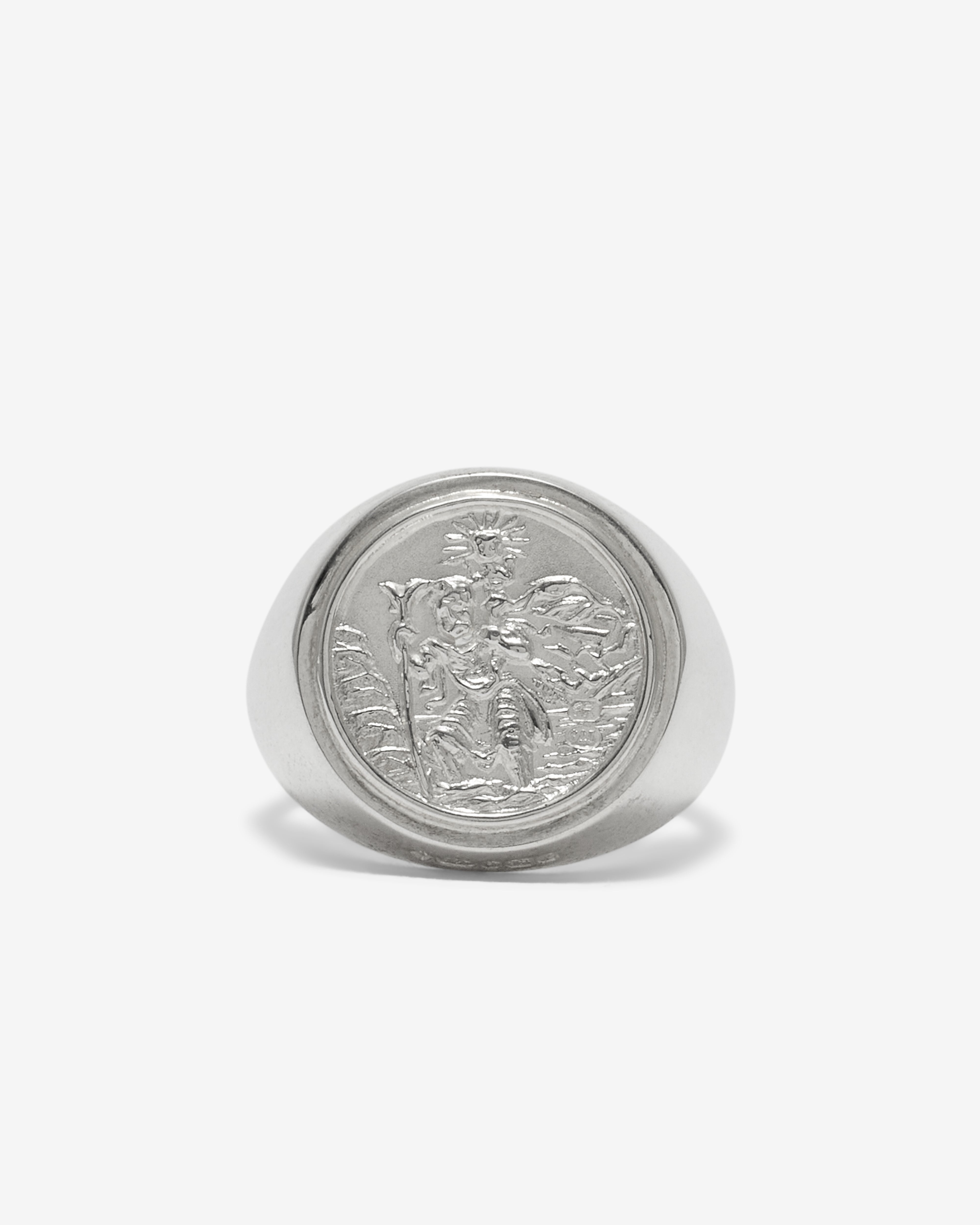Bunney: St Christophers Heavy Signet Ring (Silver) | DSML E-SHOP
