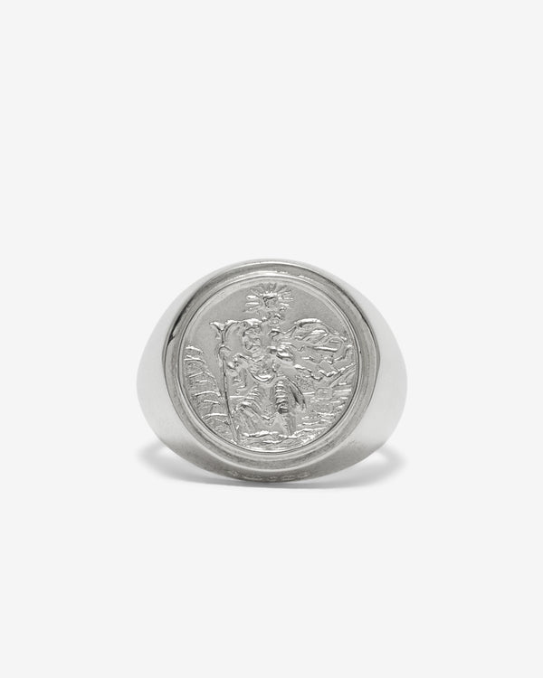 Bunney - St Christophers Heavy Signet Ring - (Silver)