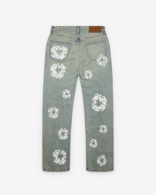 Denim Tears - Men's Baggy Studded Jeans - (Dirty Wash)
