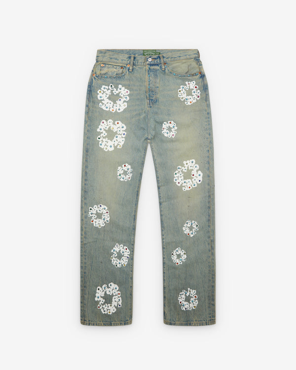 Denim Tears - Men's Baggy Studded Jeans - (Dirty Wash)