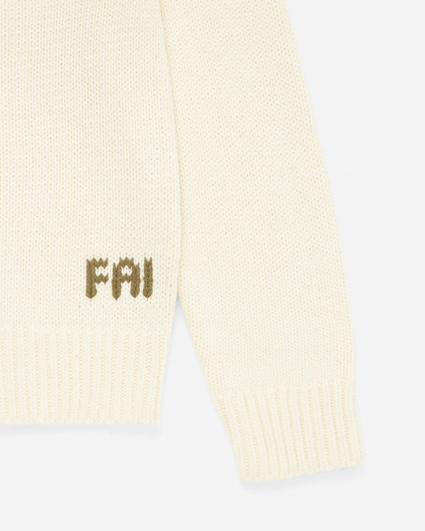 Fugazi - Men's Big Green Flag Sweater - (Cream)