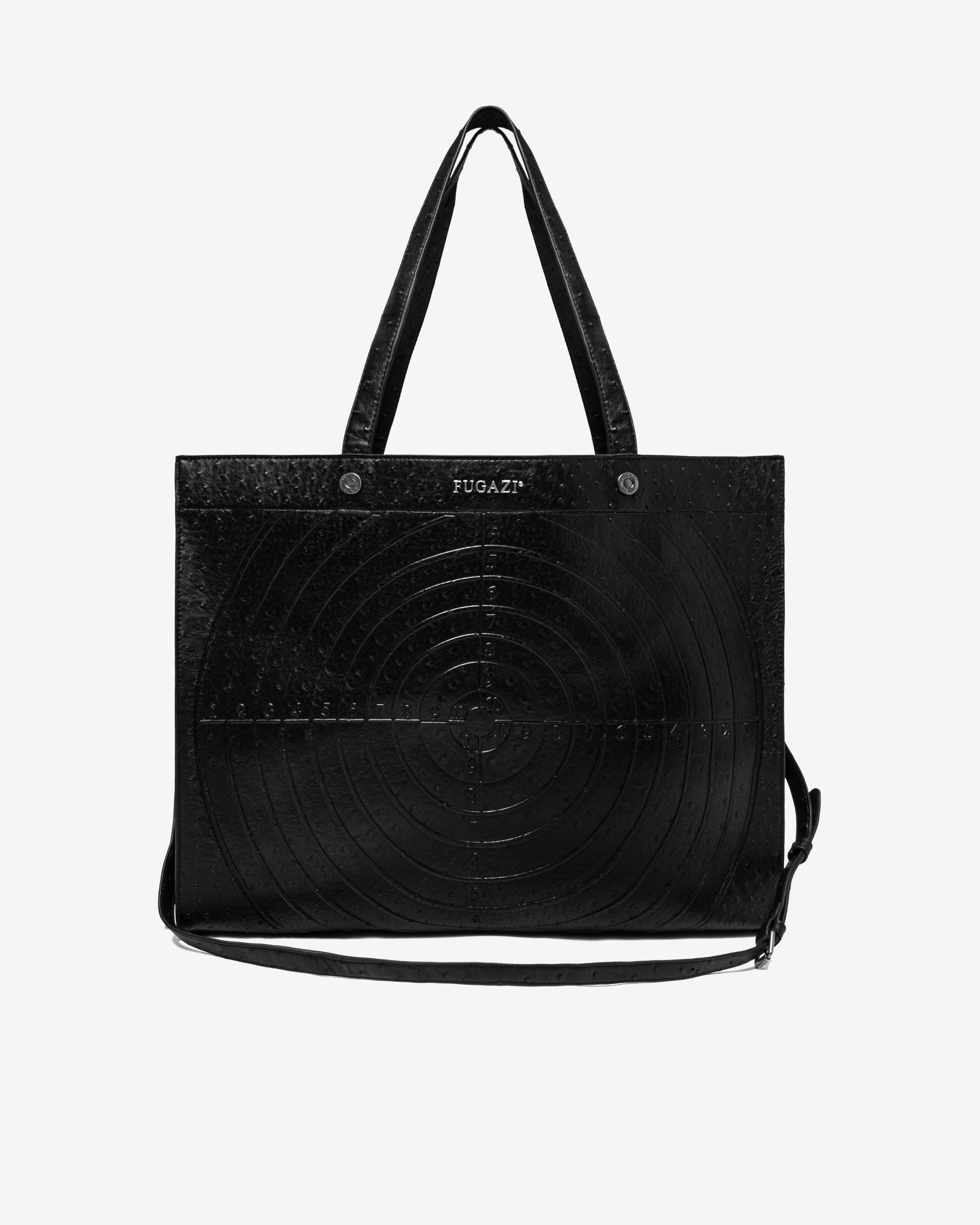 Fugazi: Men's Bullseye Weekender Bag (Black Ostrich) | Dover
