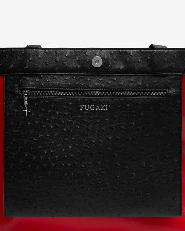 Fugazi - Men’s Bullseye Weekender Bag - (Black Ostrich)
