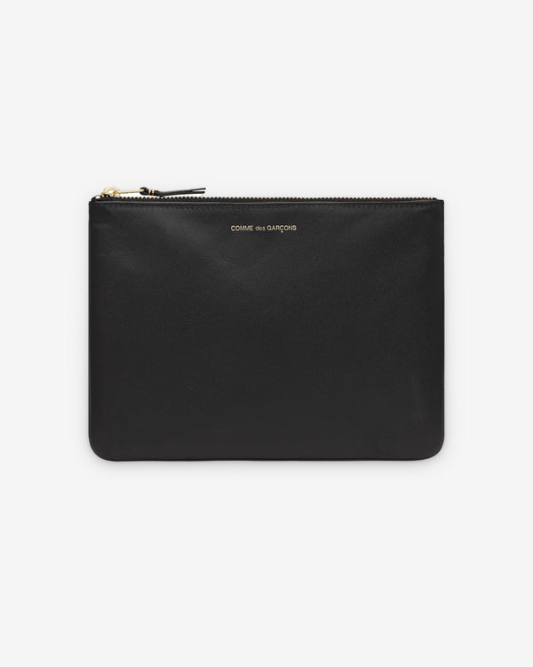 CDG Wallet - Classic Leather Zip Pouch - (Black SA5100)