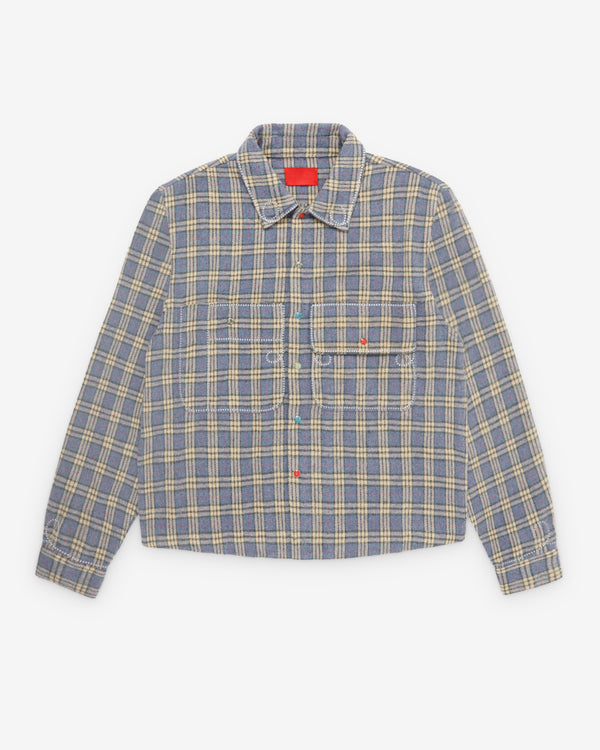 Fugazi - Men's Stone Snap Flannel - (Blue)