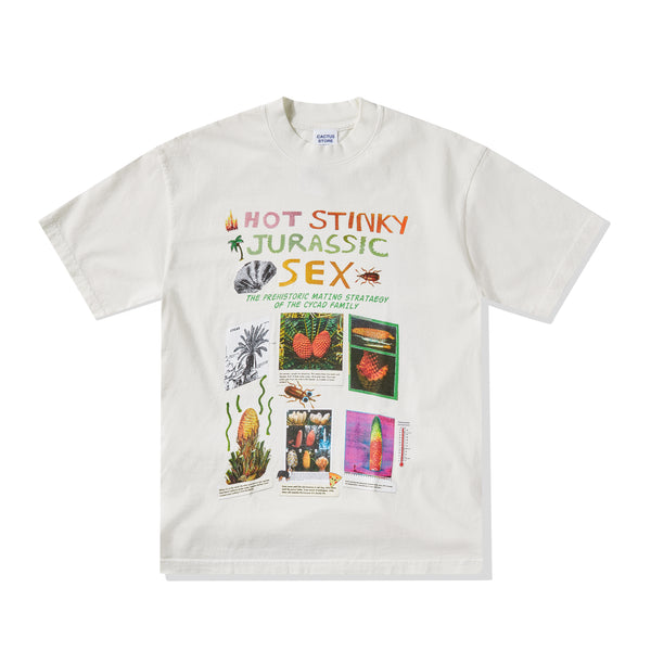 Cactus Store - Men's Hot Stinky Jurassic Sex T-Shirt - (White)