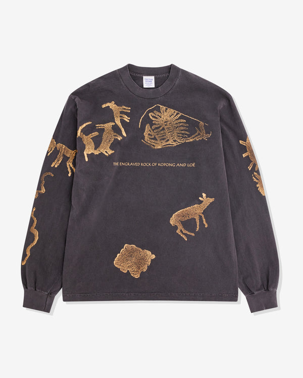 Cactus Store - Men's Petroglyph Stamps Long Sleeve Shirt - (Washed Black)