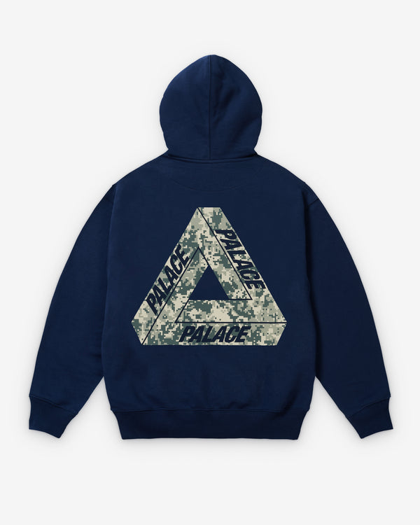 Palace - Men's Camo Tri-Ferg Hood - (Navy)