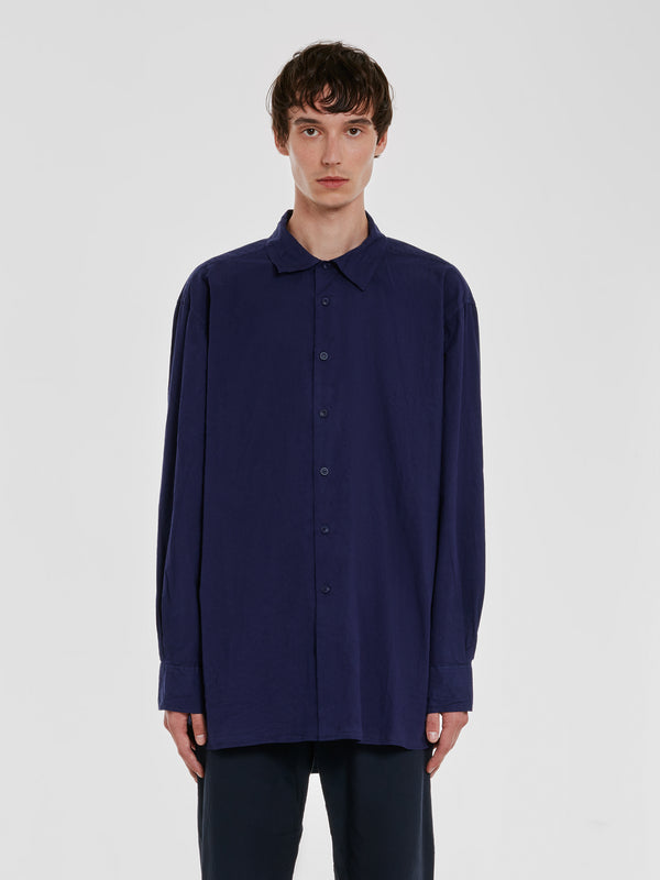 Casey Casey - Men’s Double Dyed Big Raccourcie Shirt - (Klein Blue)