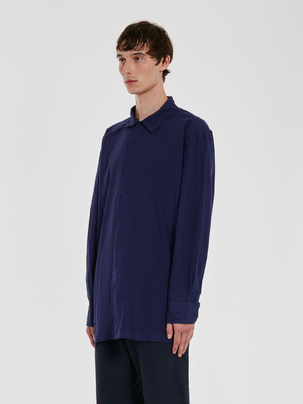 Casey Casey - Men’s Double Dyed Big Raccourcie Shirt - (Klein Blue)