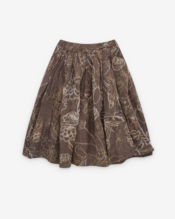 Casey Casey - Women’s Double Rideaux Skirt - (Dark Brown)