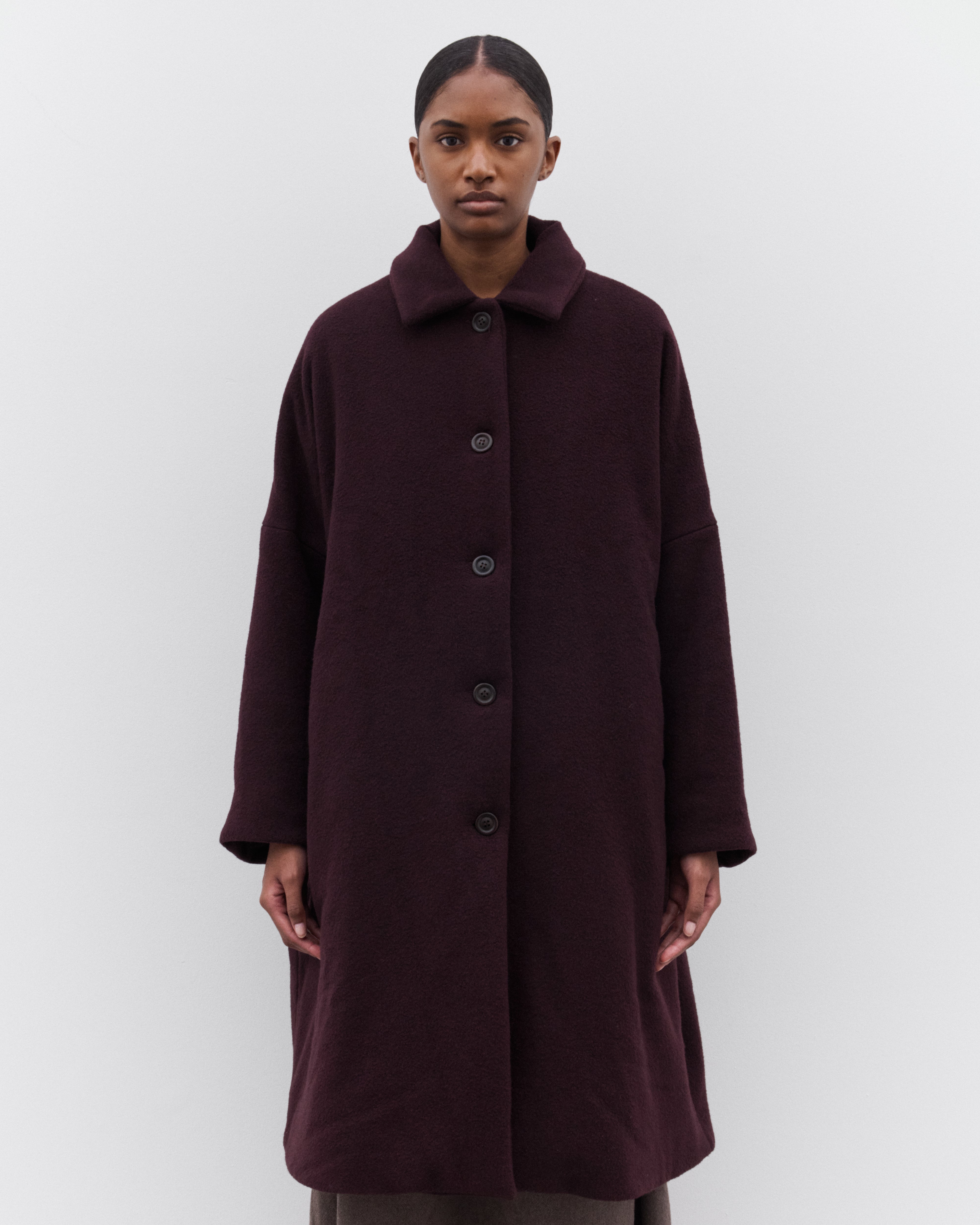 Casey Casey: Women's Big Blobby Coat (Prune) | DSML E-SHOP