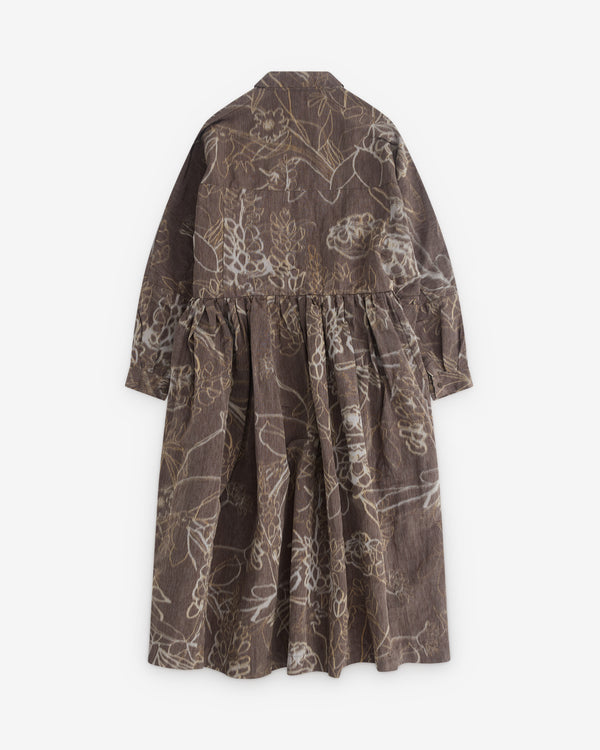 Casey Casey - Women’s Patterned Dress - (Dark Brown)