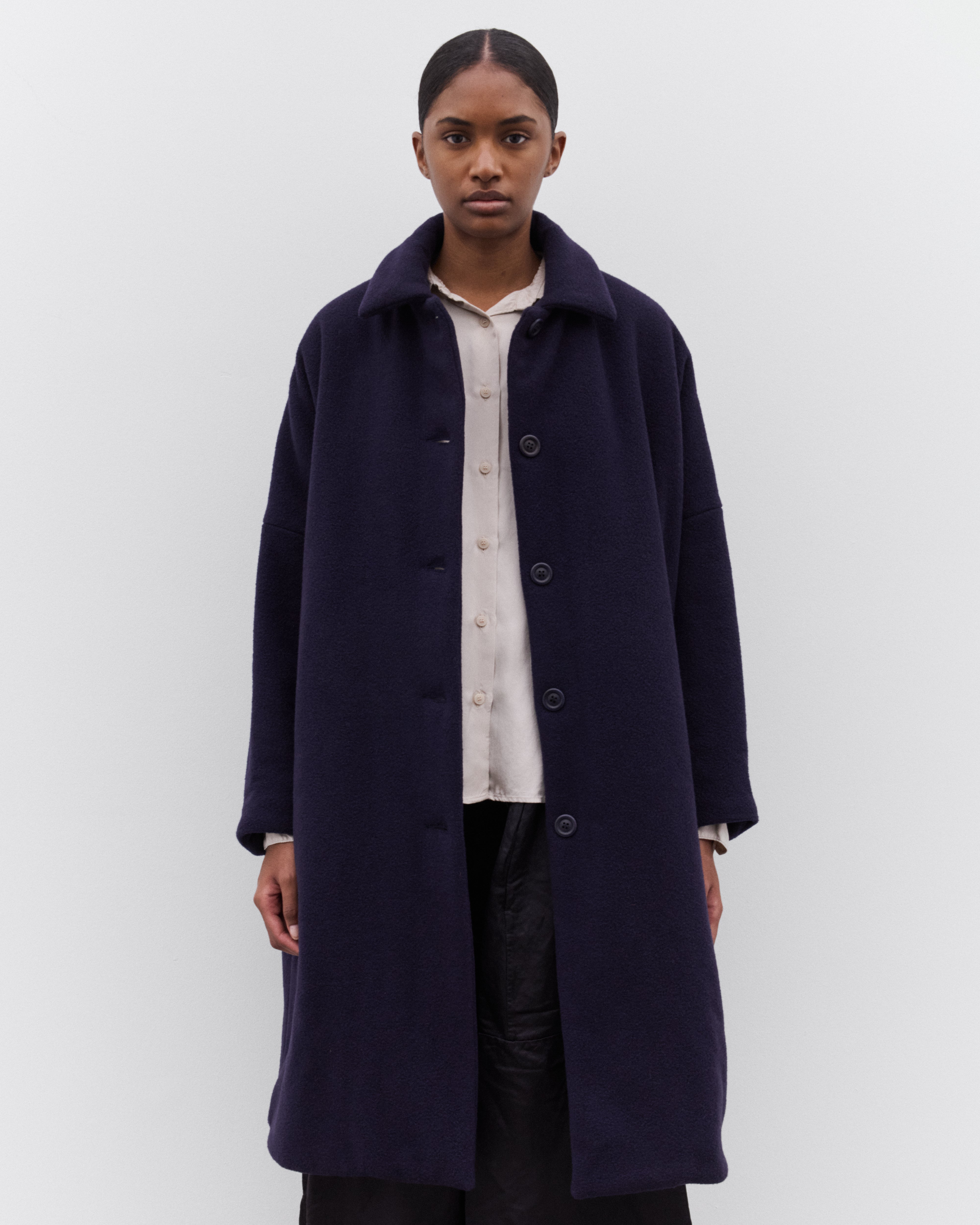 Casey Casey: Women's Big Blobby Coat (Blue) | DSML E-SHOP