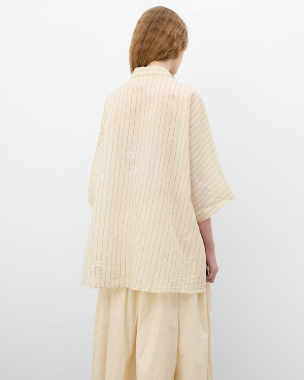 Casey Casey - Women's Waga S/S Shirt - (Off White Stripe)
