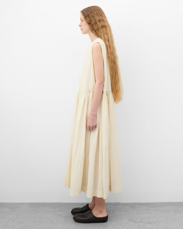 Casey Casey - Women's Pomme Ruchee Dress - (Off White)