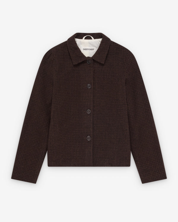 Casey Casey  - Women's Pwet Jacket - (Brown Check)