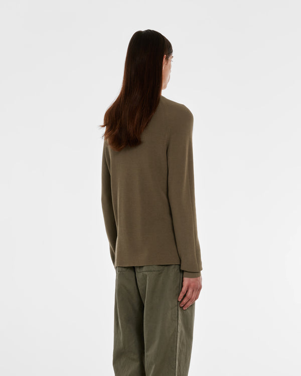 Casey Casey - Men’s Rib Stitch Sweater - (Dark Beige)