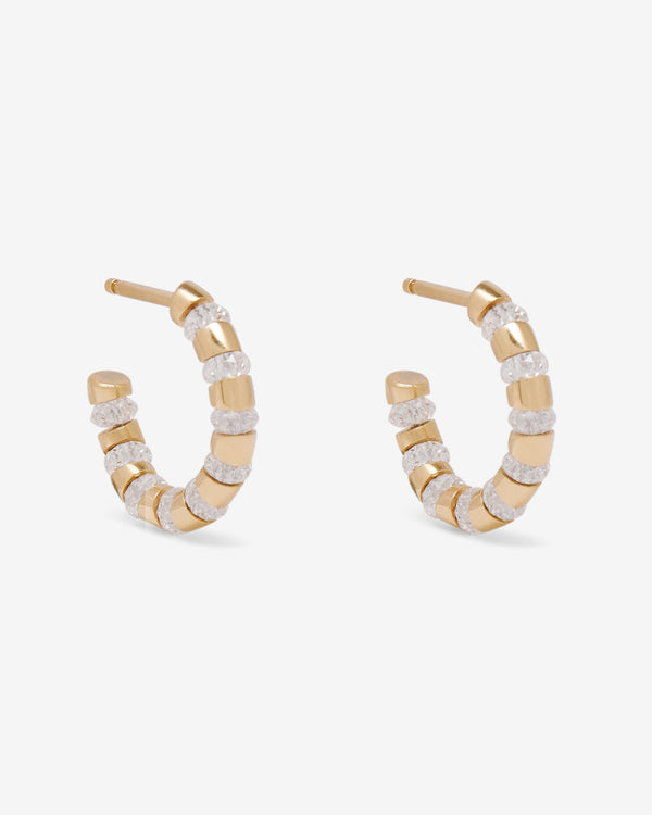 Moltke - Women's Abacus Mini Hoops - (Yellow Gold)