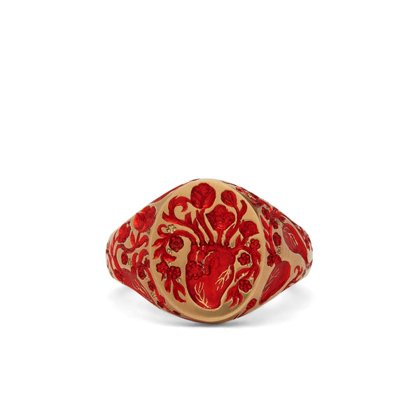 Castro Smith - Mini Heart Ring - (Red)