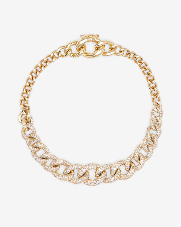 Shay - Diamond Gradual Pave Bracelet - (Yellow Gold)