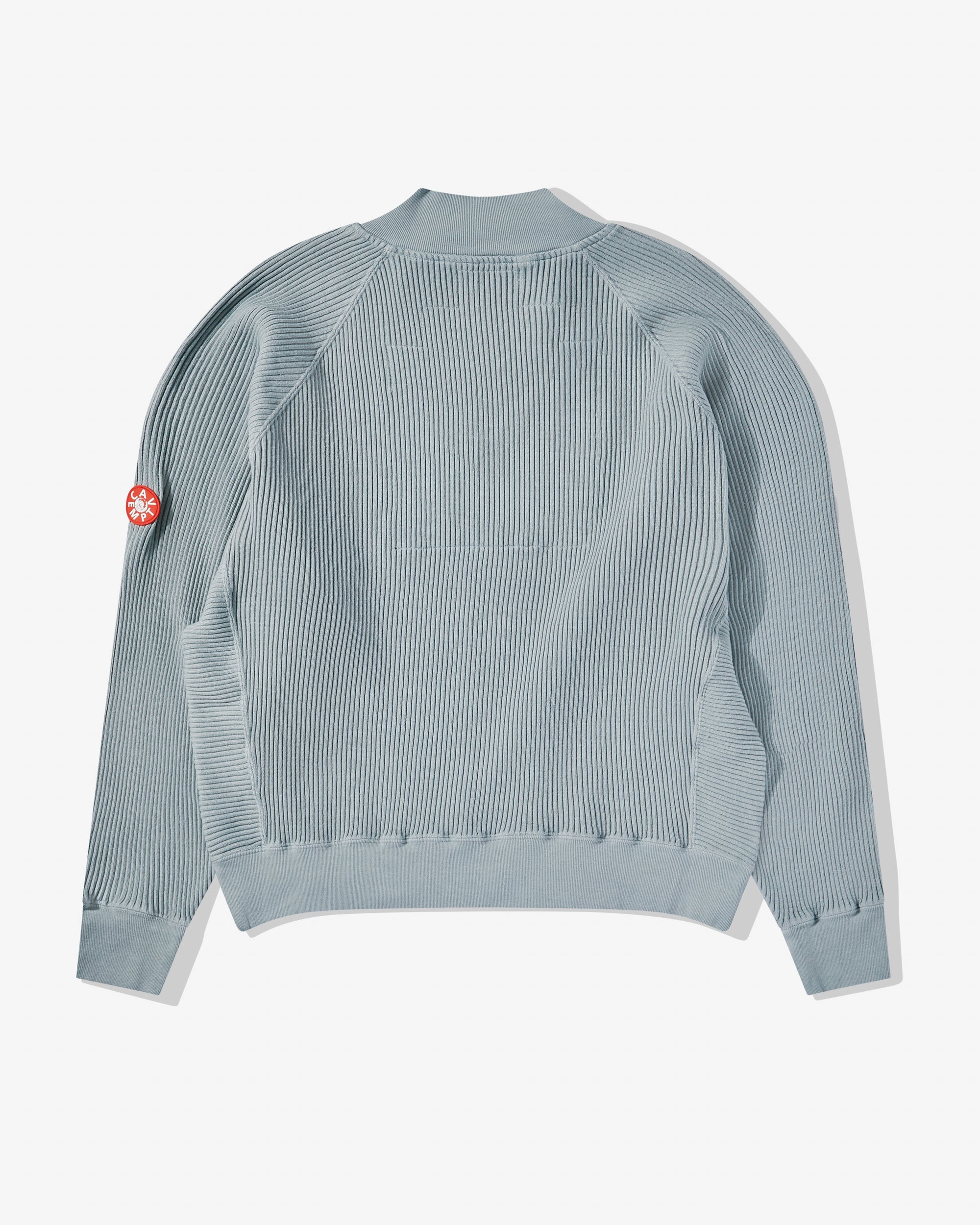 Cav Empt Men’s Overdye Wide Rib Cut Half Zip (Grey) - Main Image