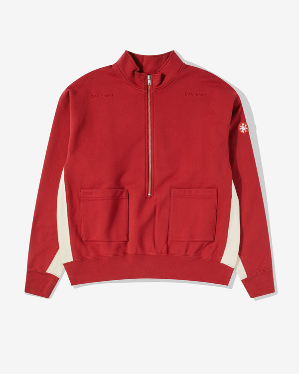 Cav Empt - Men's Two Thirds Zip Up Sweat - (Red)