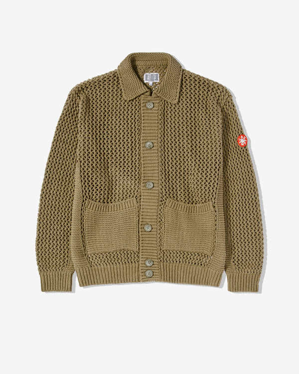 Cav Empt - Men's Collared Mesh Knit Cardigan - (Brown)