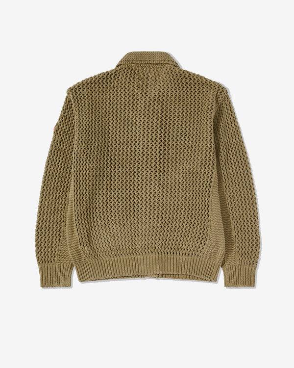 Cav Empt - Men’s Collared Mesh Knit Cardigan - (Brown)