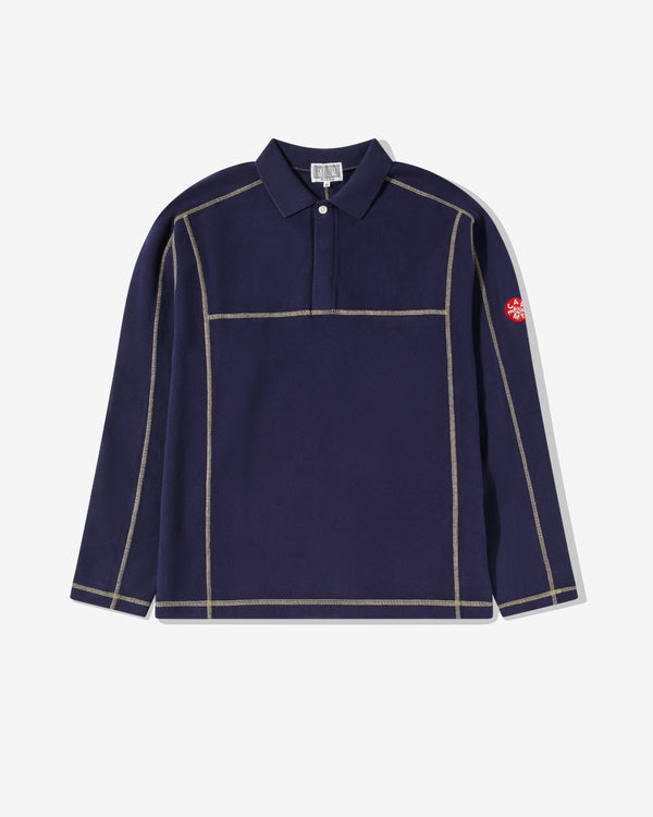 Cav Empt - Men's DBL Knit Long Sleeve Polo - (Navy)