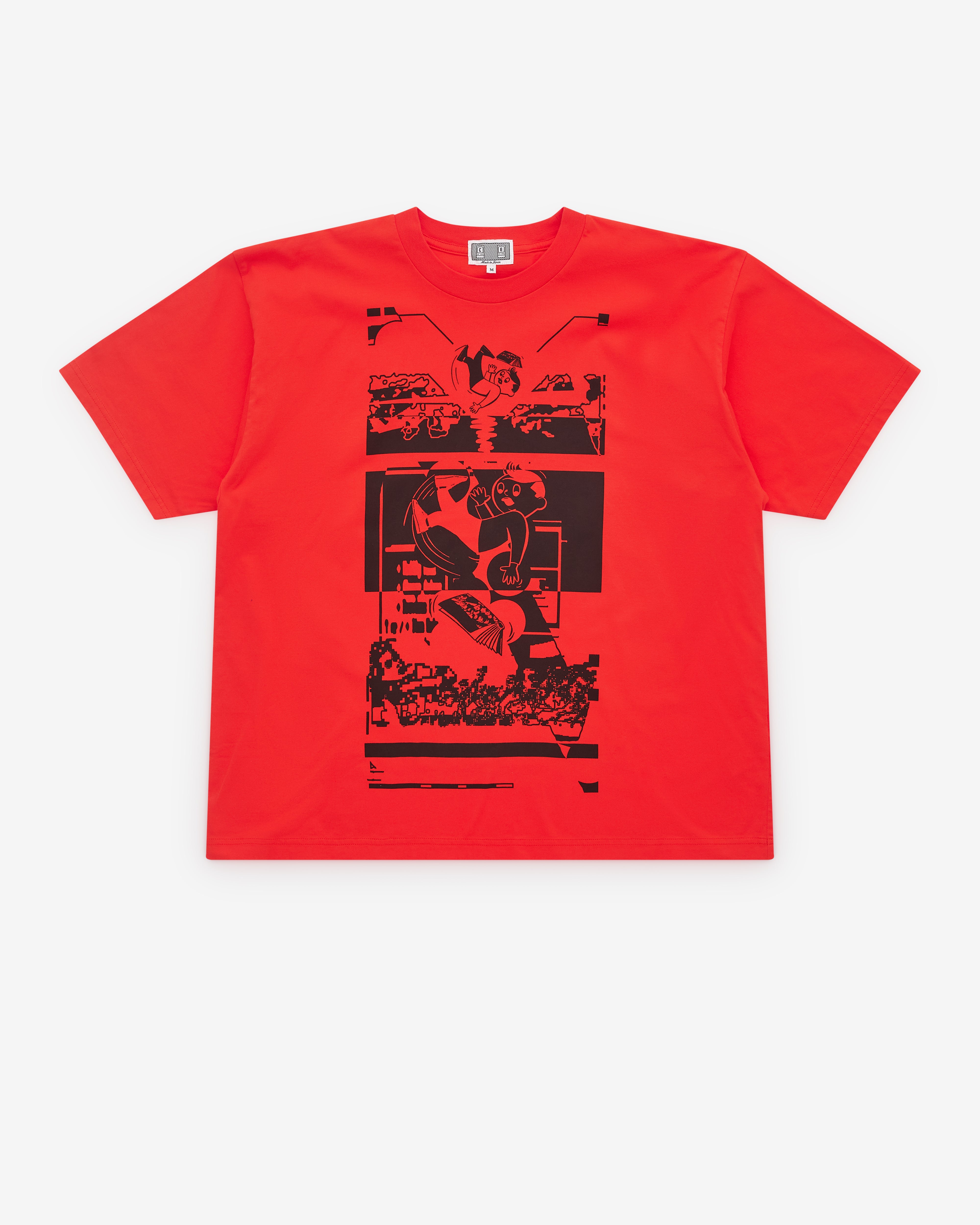 【C.E/CAVEMPT】MD Claimant BIG SHIRT Cav Empt: Men's MD Slip Big T-Shirt (Red) | DSML E-SHOP