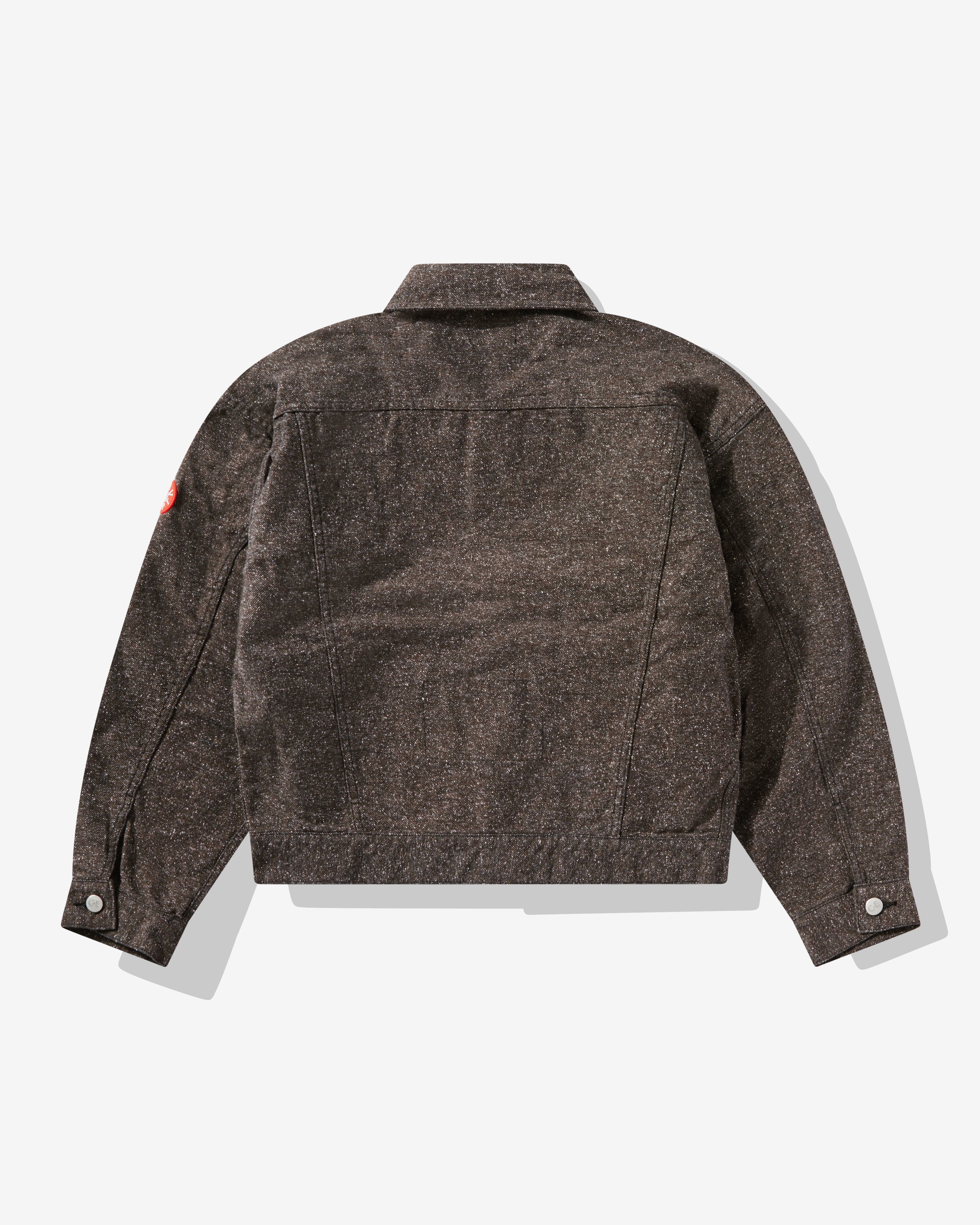 Cav Empt Men s Casual Nep Twill Trucker Jacket Charcoal