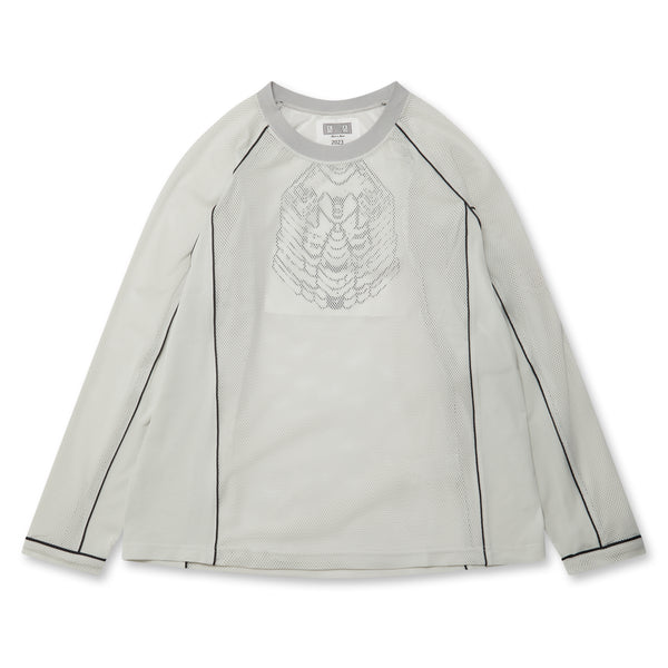 Cav Empt - Men’s Mesh Raglan Colour Long Sleeve T-Shirt - (Grey)
