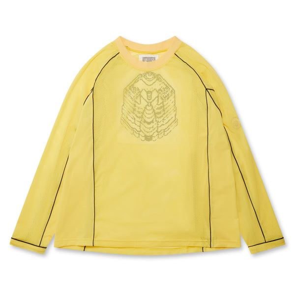 Cav Empt - Men’s Mesh Raglan Colour Long Sleeve T-Shirt - (Yellow)