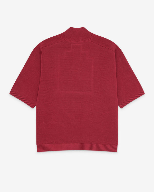 Cav Empt - Men's Half Button Up Knit - (Red/White)