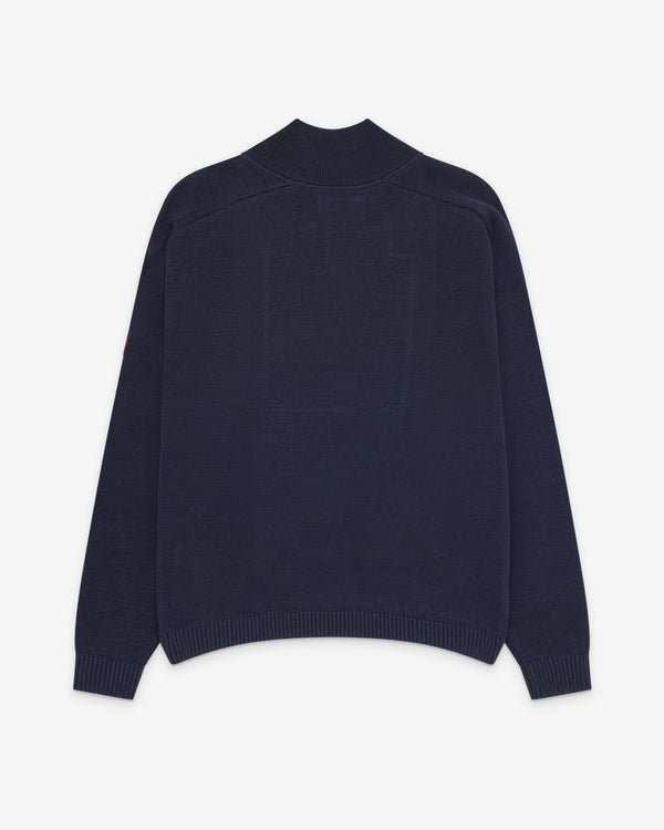 Cav Empt - Men's Half Button Up Knit - (Navy)