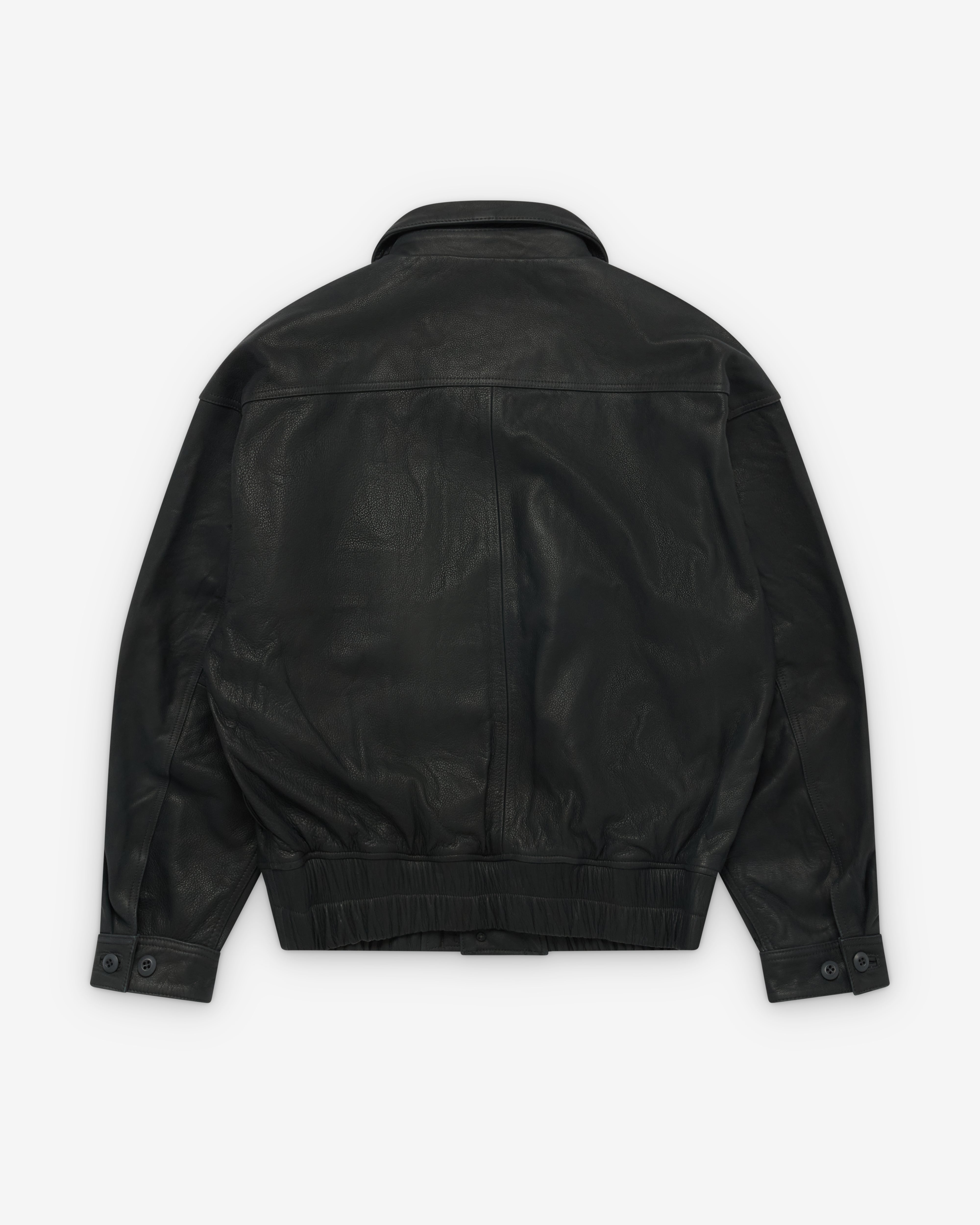 Cav Empt: Men's Community Leather Jacket (Grey) | Dover Street