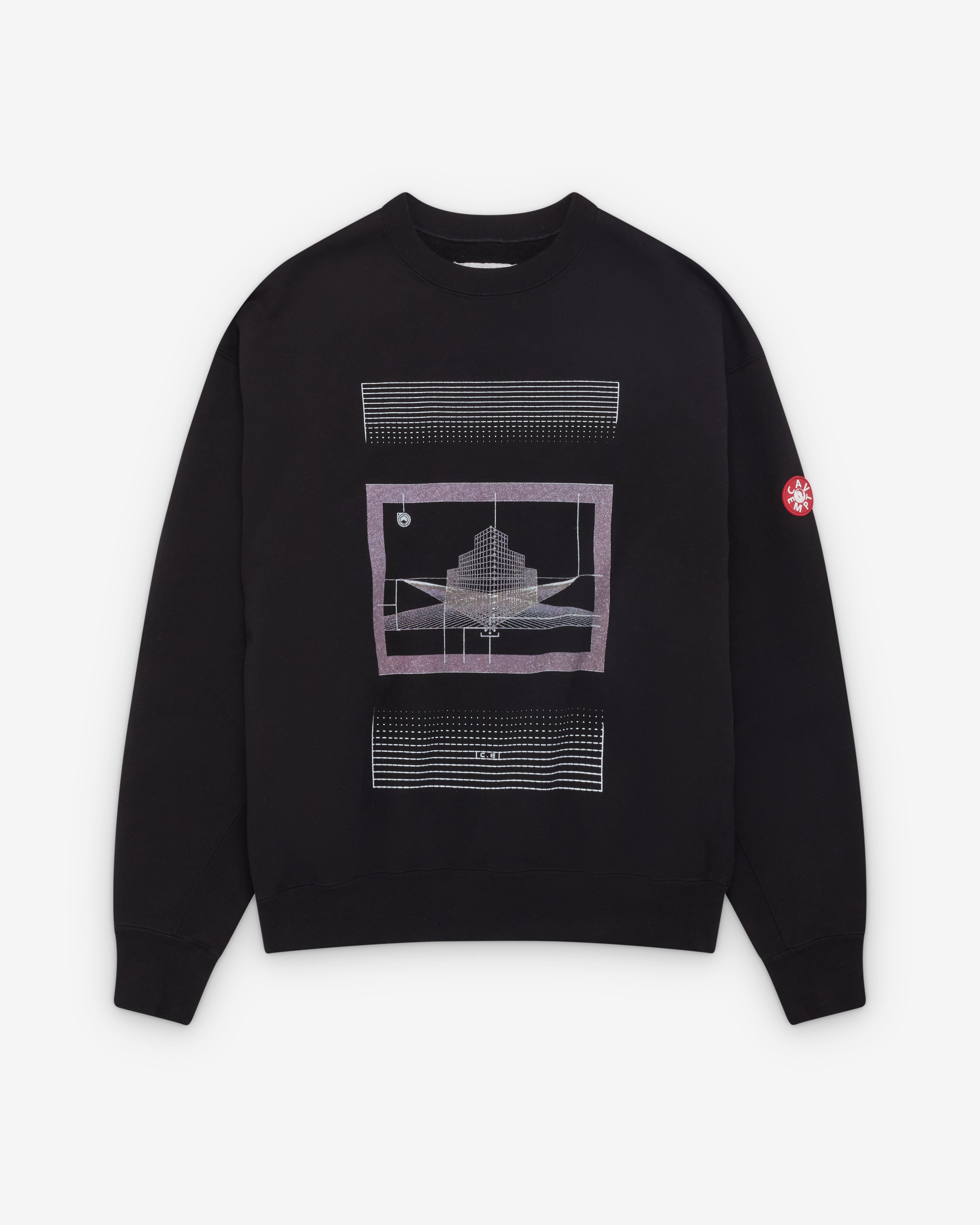 Cav Empt: Men's AS Cdisc2_1 Crew Neck (Black) | Dover Street