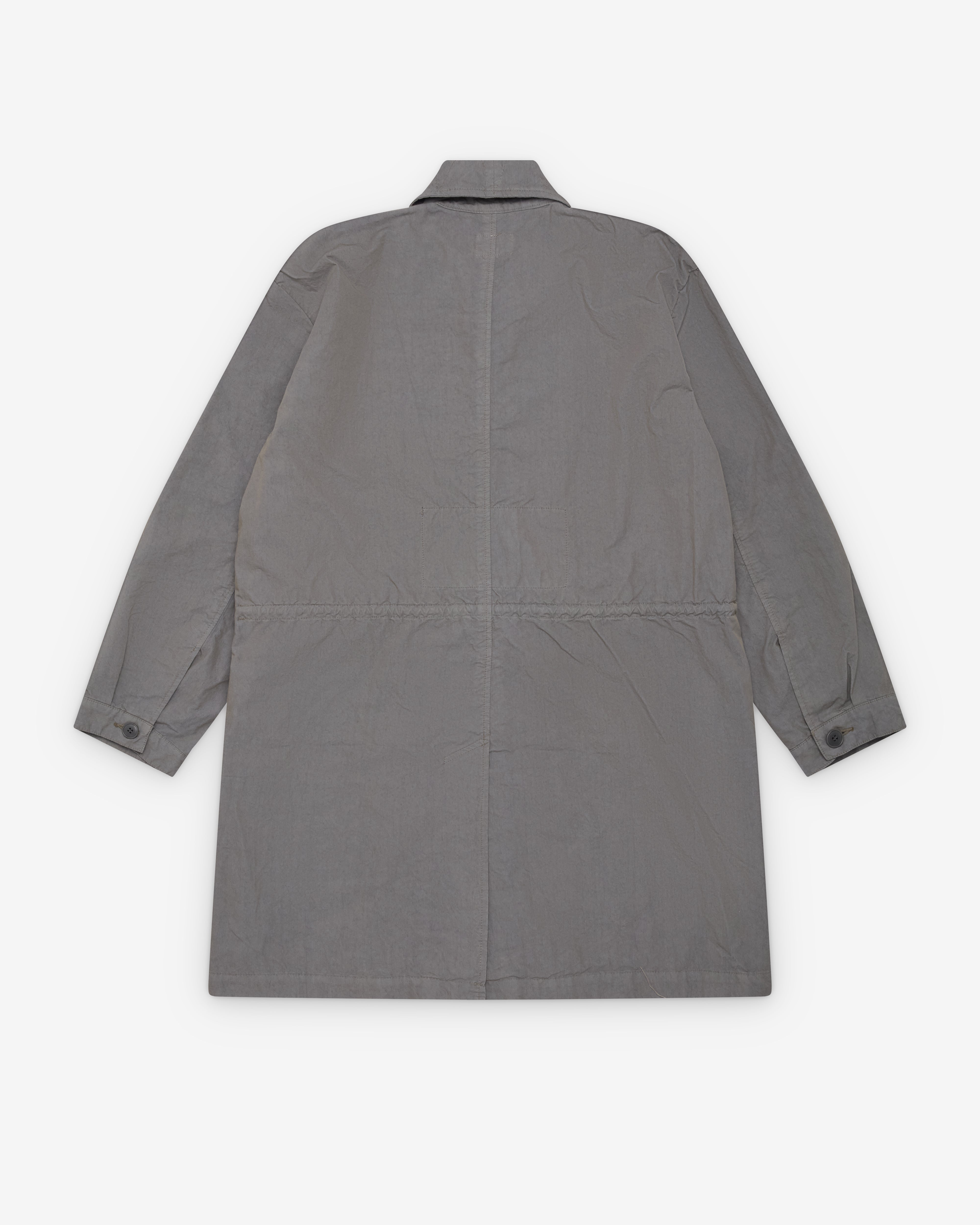 Cav Empt: Men's Overdye CN Long Coat (Grey) | Dover Street Market