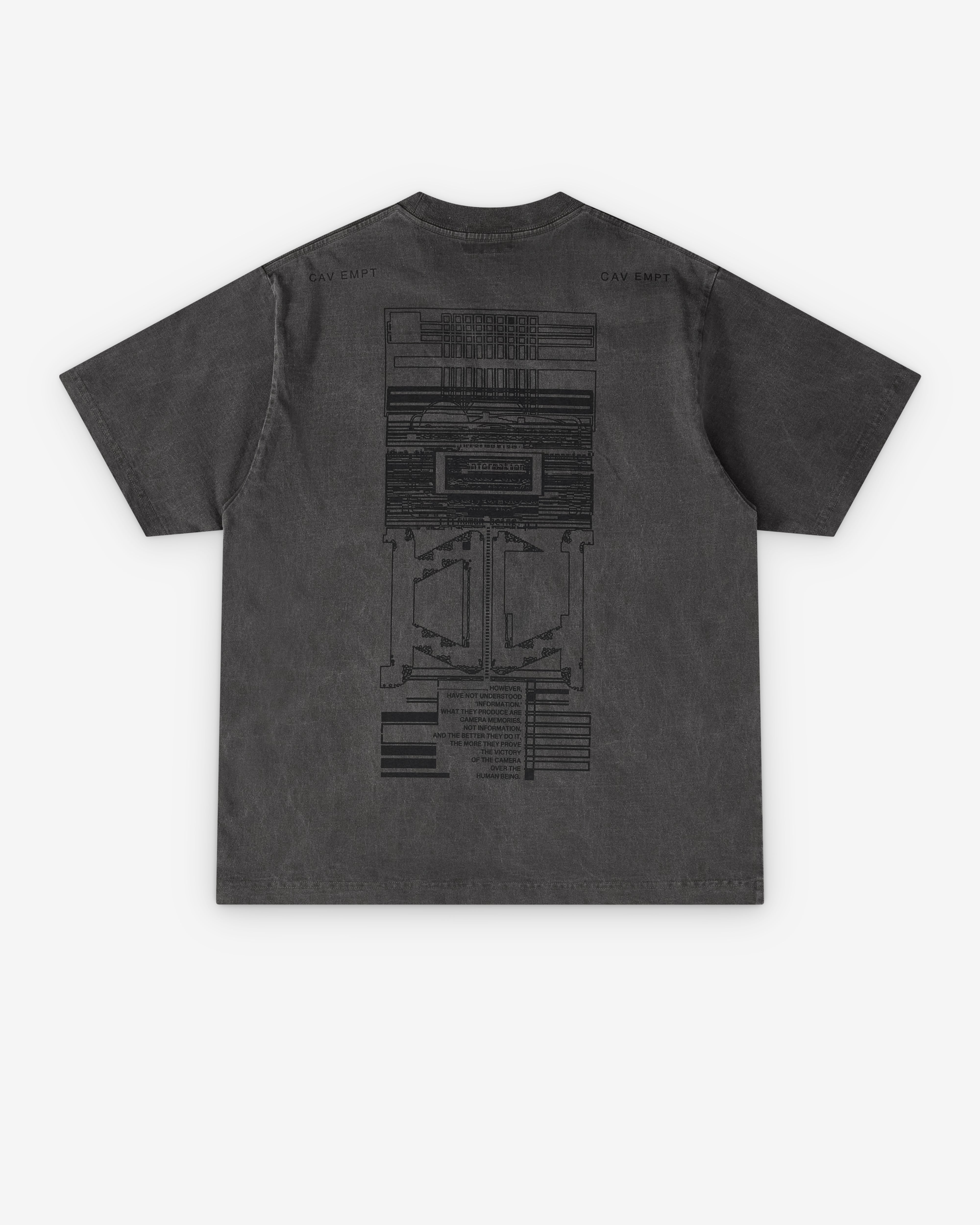 Cav Empt: Men's Overdye Md The Camera T-Shirt (Charcoal) | Dover