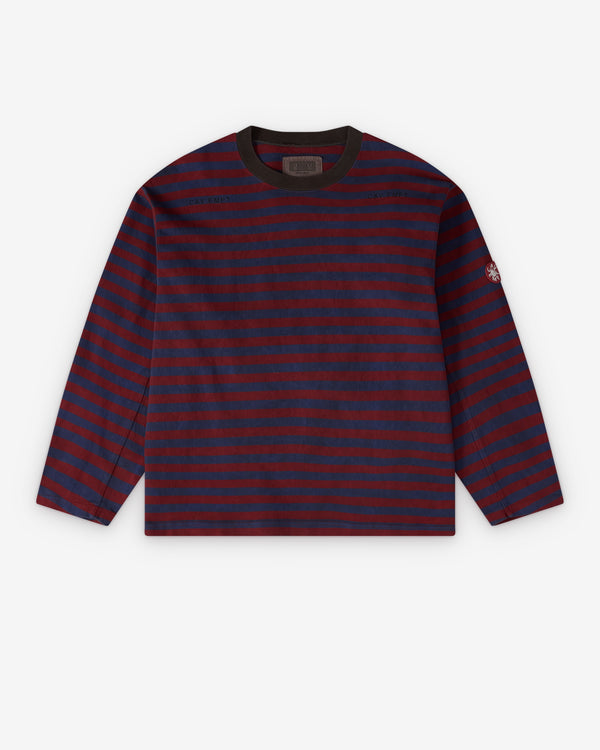 Cav Empt - Men's Overdye Stripe Long Sleeve T-Shirt - (Brown)