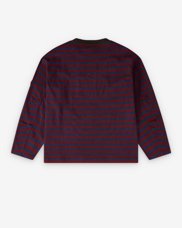Cav Empt - Men's Overdye Stripe Long Sleeve T-Shirt - (Brown)
