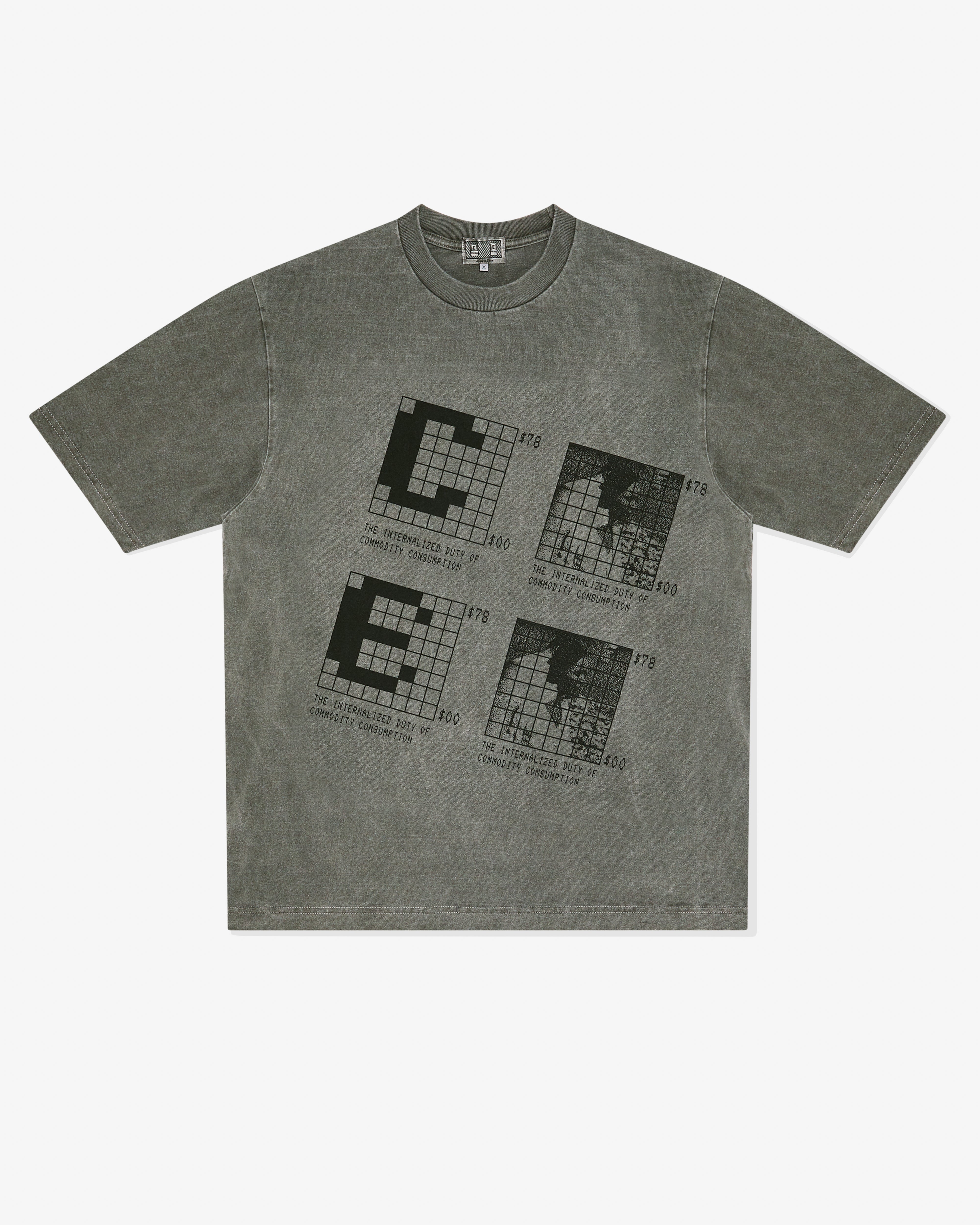 美品/C.E CAV EMPT INTERNALIZED T/L/グレー Cav Empt: Men's Overdye Internalized Duty T-Shirt (Grey) | Dover