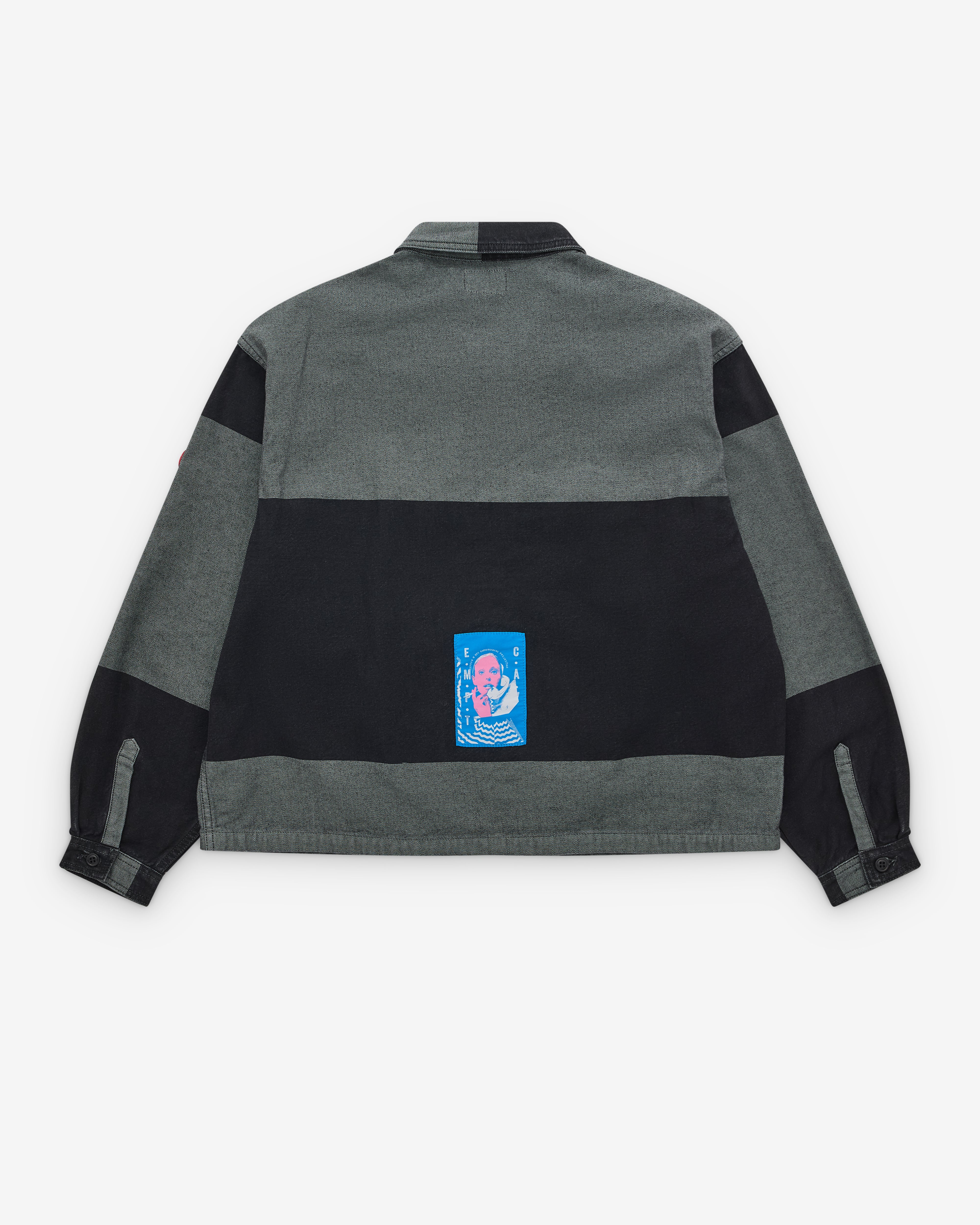 Cav Empt: Men's Overdye Stripe Short Shirt Jacket (Grey) | Dover