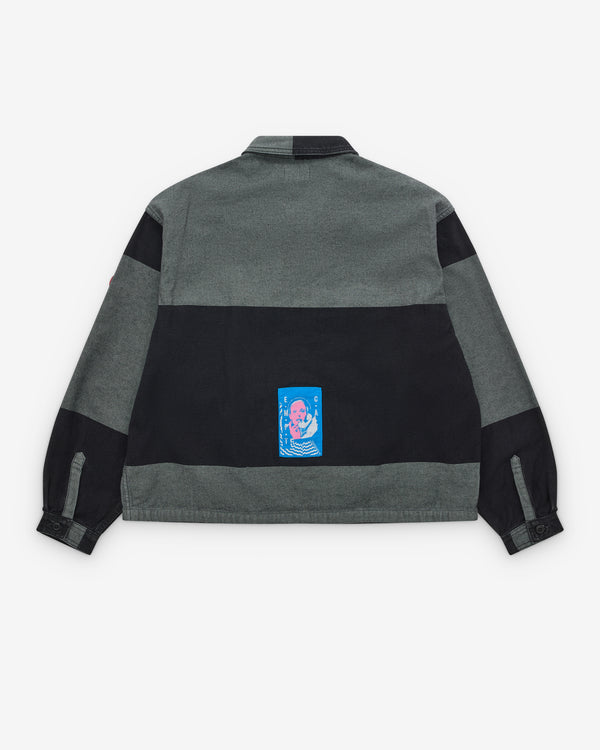 Cav Empt - Men’s Overdye Stripe Short Shirt Jacket - (Grey)