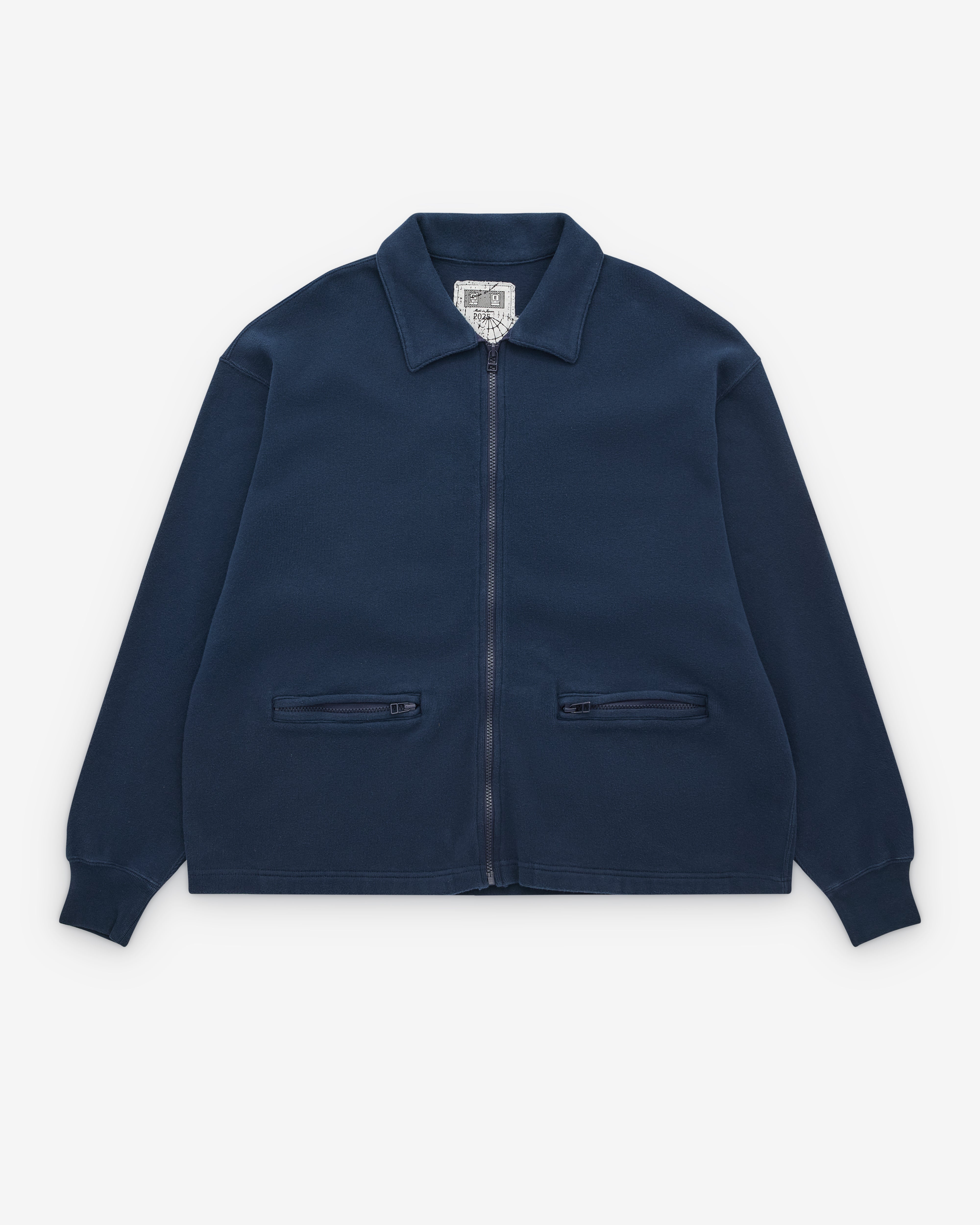 CAV EMPT ネイビー　ジップアップジャケット Cav Empt: Men's Dbl Knit Collared Zip Up Navy (Navy) | DSML E-SHOP