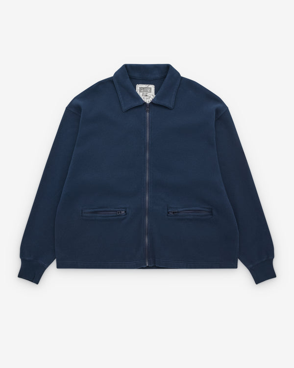 Cav Empt - Men’s Dbl Knit Collared Zip Up Navy - (Navy)