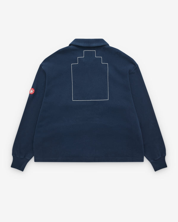 Cav Empt - Men’s Dbl Knit Collared Zip Up Navy - (Navy)
