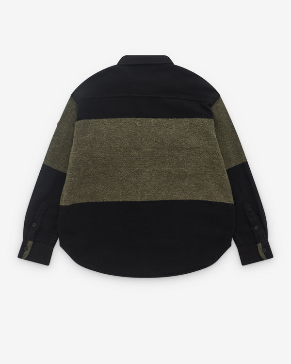 Cav Empt - Men’s Stripe Flannel Big Shirt Khaki - (Khaki)