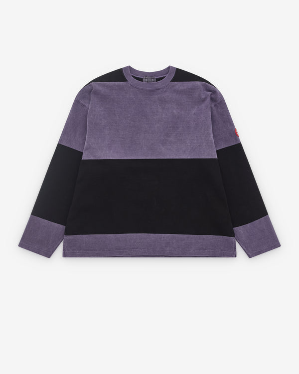 Cav Empt - Men’s Overdye Stripe Long Sleeve - (Purple)